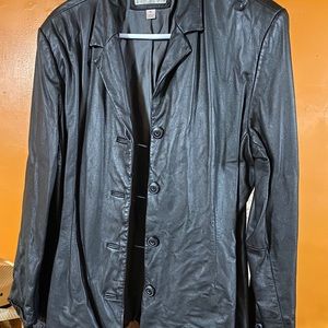 Black leather jacket
